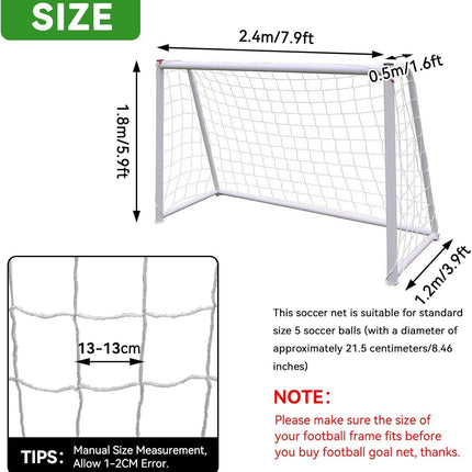Soccer Net 8x6, for Replacement Football Goal Netting High Impact Sports Practice Barrier Adults and Youth Practice, 8 X 6 Ft.