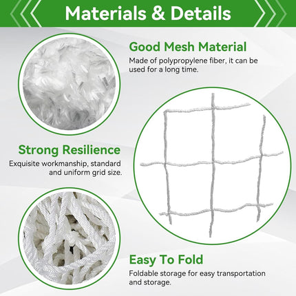Soccer Net 8x6, for Replacement Football Goal Netting High Impact Sports Practice Barrier Adults and Youth Practice, 8 X 6 Ft.