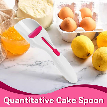 Cupcake Batter Scoop, Scoop Dispenser Sliding Button Baking Cake Dispensing Spoon for Baking, Pastry & Decorating.