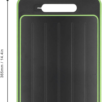 2 in 1 Defrosting Tray, Defrost Cutting Board with Knife Sharpener, Thawing Tray for Frozen Meat, Double Sided Sharpener.