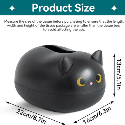 Cat Tissue Dispenser, Cartoon Toilet Paper Holder Dispenser Box with 2 Toothpick for Car Home Bathroom Kitchen Office.