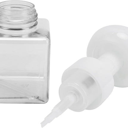 Foaming Hand Soap Dispenser, 250ml Flower Dispenser Shape Refillable Foam Pump Bottle Reusable Plastic Portable Liquid Container for Bathroom (Transparent).