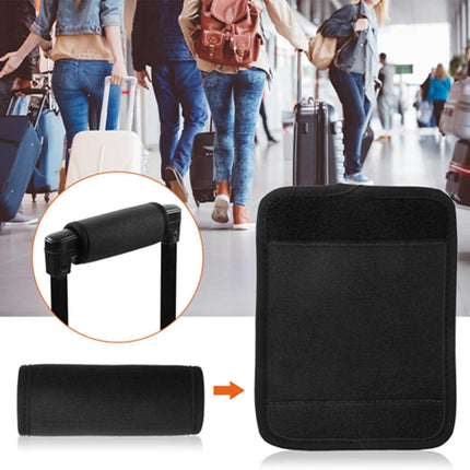 Luggage Handle Wrap, Outdoor Wrap Identifier Colorful Soft Grip Cover Travel Accessories for Camping (Black) Black.