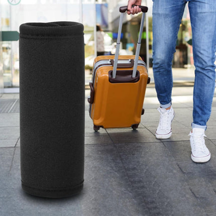 Luggage Handle Wrap, Outdoor Wrap Identifier Colorful Soft Grip Cover Travel Accessories for Camping (Black) Black.