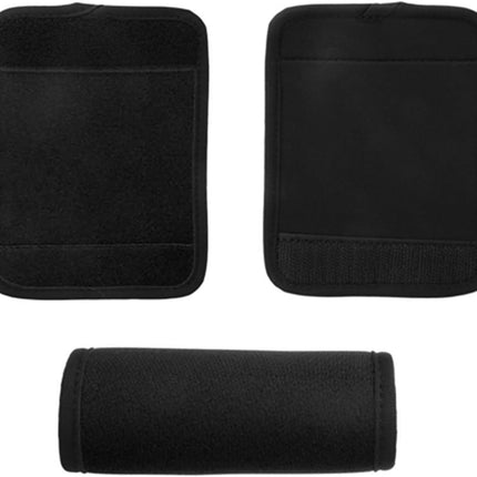 Luggage Handle Wrap, Outdoor Wrap Identifier Colorful Soft Grip Cover Travel Accessories for Camping (Black) Black.