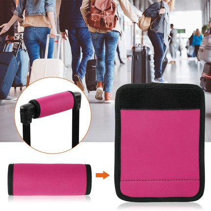 Luggage Handle Wrap, Outdoor Wrap Identifier Colorful Soft Grip Cover Travel Accessories for Camping (Pink).