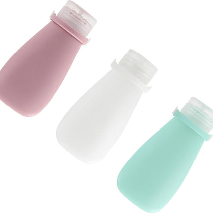 Travel Bottles for Toiletries, 3 Pack Silicone Leak Proof Squeeze Bottle Refillable Containers Set.