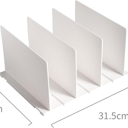 Shelf Divider for Closet, White Purse Organizer Adjustable Storage Handbag Organizers Closets Bookshelf Separator Dividers.