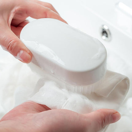 Laundry Scrub Brush, Brush Cleaning Shoe Household Clothes Shoes Scrubbing Detachable White Plastic for Countertops Bathtubs.