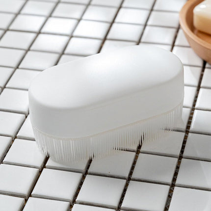 Laundry Scrub Brush, Brush Cleaning Shoe Household Clothes Shoes Scrubbing Detachable White Plastic for Countertops Bathtubs.