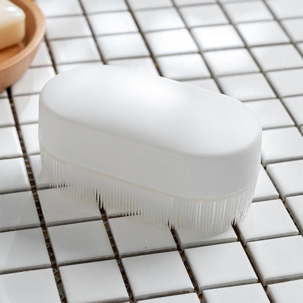 Laundry Scrub Brush, Brush Cleaning Shoe Household Clothes Shoes Scrubbing Detachable White Plastic for Countertops Bathtubs.