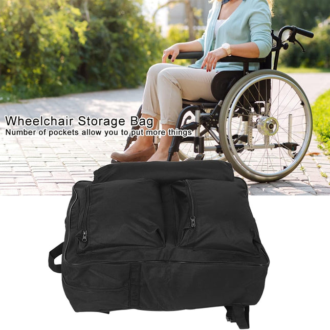 Wheelchair Backpack, Bag Storage Pouch Portable Cart.