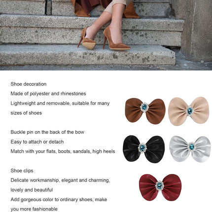 10Pcs Bow Shoe Clips, Charms for Women Decorations Clips Bowknot Hat Dress Shoes Clip Decoration DIY Wedding Party.