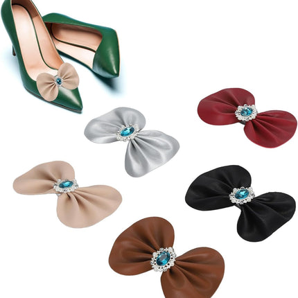 10Pcs Bow Shoe Clips, Charms for Women Decorations Clips Bowknot Hat Dress Shoes Clip Decoration DIY Wedding Party.