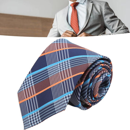 Mens Ties, Silk Neckties for Men Classic Style Neck Tie Wedding Party Meeting, Approx 57.5in Long 3.1in Wide.