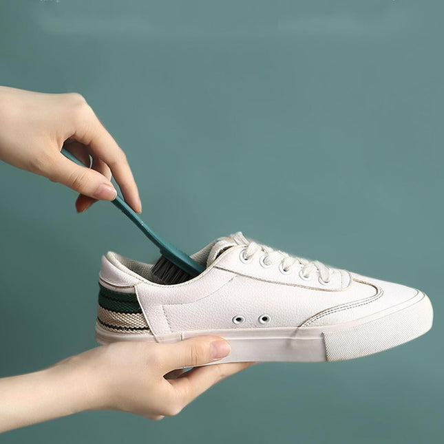 Shoe Brush, Cleaning Brush Nylon Long Handle Portable Washing Soft Bristle for Shoes Clothes.