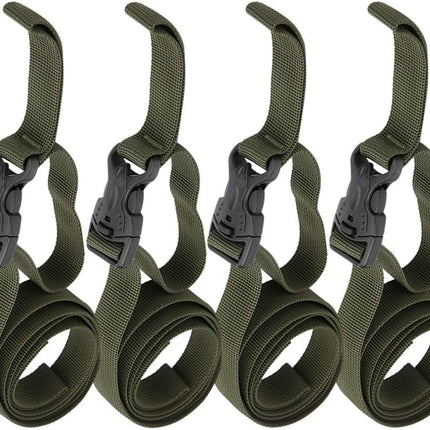 4PCS Backpack Straps, Straps with Buckles Hip Belt Replacement Double Safety Buckle Baggage Packing Suitcase Fixed Rope for Outdoor.