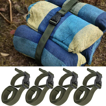 4PCS Backpack Straps, Straps with Buckles Hip Belt Replacement Double Safety Buckle Baggage Packing Suitcase Fixed Rope for Outdoor.