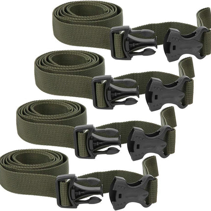4PCS Backpack Straps, Straps with Buckles Hip Belt Replacement Double Safety Buckle Baggage Packing Suitcase Fixed Rope for Outdoor.