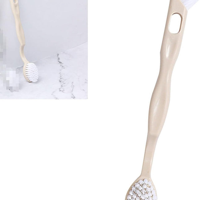 Sneaker Cleaner Brush, Multi Functional Shoe Brush Double Sided Washing Plastic Scrub for Stains (beige).