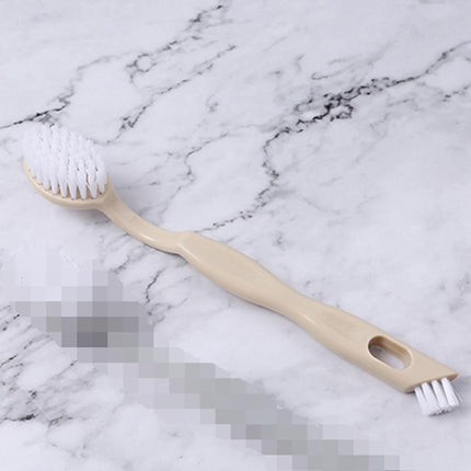 Sneaker Cleaner Brush, Multi Functional Shoe Brush Double Sided Washing Plastic Scrub for Stains (beige).