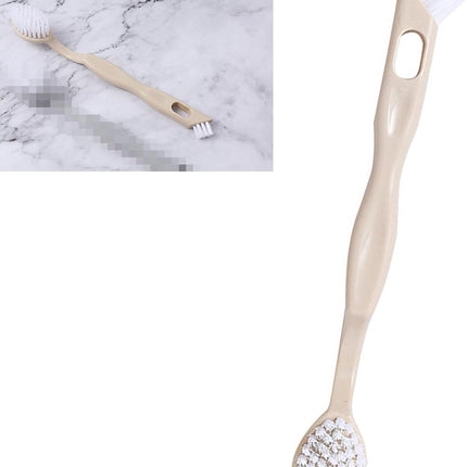 Sneaker Cleaner Brush, Multi Functional Shoe Brush Double Sided Washing Plastic Scrub for Stains (beige).