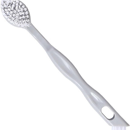 Sneaker Cleaner Brush, Multi Functional Shoe Brush Double Sided Washing Plastic Scrub for Stains (grey).