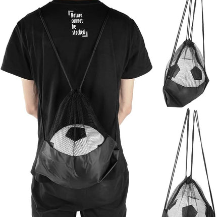 Heavy Duty Mesh Drawstring Bag for Soccer Ball, Oxford Cloth Sports Ball Storage Backpack Multifunction Gym Equipment Bags Volleyball Football.