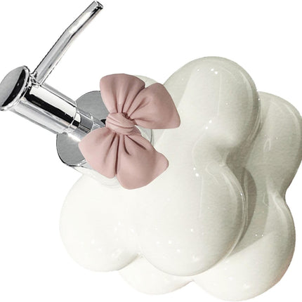 Hand Soap Dispenser,Cloud Dispenser,Ceramic Decorative Pump Refillable Dispensers for Kitchen and Bathroom(B).