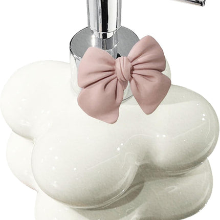 Hand Soap Dispenser,Cloud Dispenser,Ceramic Decorative Pump Refillable Dispensers for Kitchen and Bathroom(B).