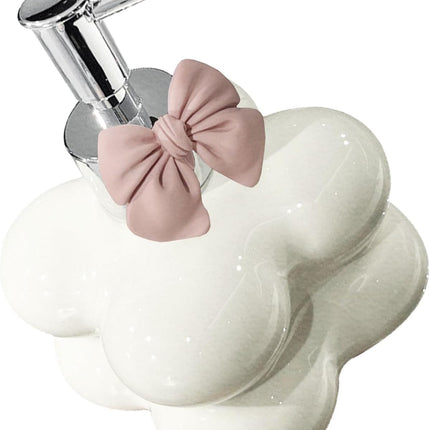 Hand Soap Dispenser,Cloud Dispenser,Ceramic Decorative Pump Refillable Dispensers for Kitchen and Bathroom(B).