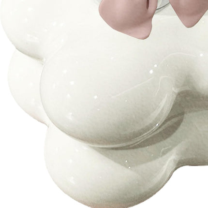Hand Soap Dispenser,Cloud Dispenser,Ceramic Decorative Pump Refillable Dispensers for Kitchen and Bathroom(B).