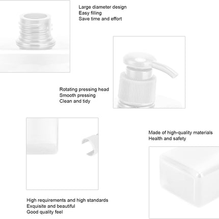 3Pcs Travel Bottle, 150ml Pump Bottle Lotion Dispenser, Clear Reusable Body Wash Container Bottles Empty Liquid Hand Soap Containers Plastic Press For Kitchen Bathroom.