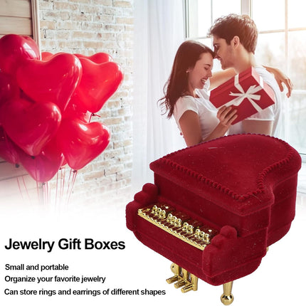 Jewelry Ring Box, Piano Shaped Wedding Box Gift Boxes for Earring Pendant Case.