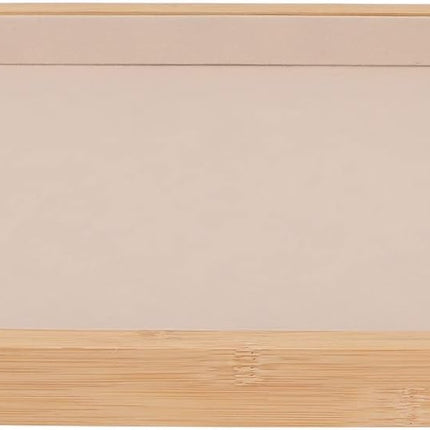 Velvet Stackable Jewelry Tray, Wood Flat Organizer Tray Drawer for Necklace Bracelet Ring Showcase Display(Beige).