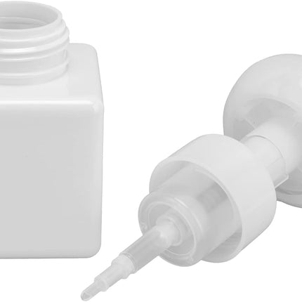 Foaming Hand Soap Dispenser, 250ml Flower Dispenser Shape Refillable Foam Pump Bottle Reusable Plastic Portable Liquid Container for Bathroom (White) White.