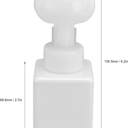 Foaming Hand Soap Dispenser, 250ml Flower Dispenser Shape Refillable Foam Pump Bottle Reusable Plastic Portable Liquid Container for Bathroom (White) White.