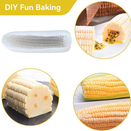 3D Corn Silicone Mold, Baking Molds Dessert Mould Shaped Candle for Mousse Cake, Pastry, Chocolate, Soap.