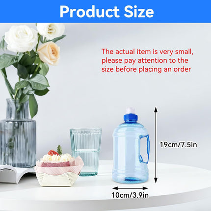 Large Water Bottle, 1l Jug with Handle Clear Sport Bottle Reusable Plastic Leak Proof for Fitness Outdoor Sports Camping, 7.5x3.9 In.