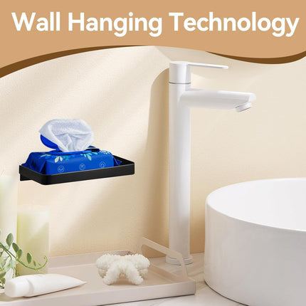 Bathroom Cell Phone Shelf, Stainless Steel Wall Mount Toilet Holder Small Floating Shelves, 7.3x3.5 in (Black).