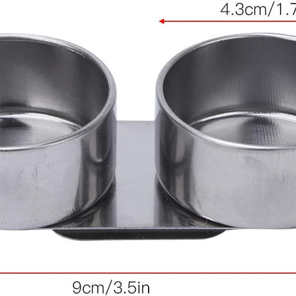 Double Dipper Palette Cup, Stainless Steel Oil Painting Cup with Lid and Clip for Watercolor Gouache Acrylic.