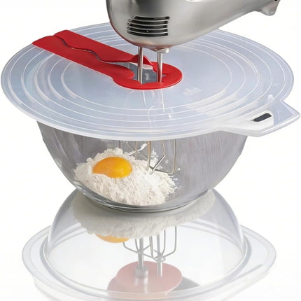 12 Inch Mixing Bowl Splatter Guard, Silicone Hand Mixer Shield Splash Guard Anti Cover for Baking & Cooking.