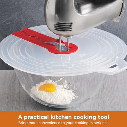 12 Inch Mixing Bowl Splatter Guard, Silicone Hand Mixer Shield Splash Guard Anti Cover for Baking & Cooking.