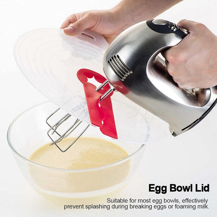 12 Inch Mixing Bowl Splatter Guard, Silicone Hand Mixer Shield Splash Guard Anti Cover for Baking & Cooking.
