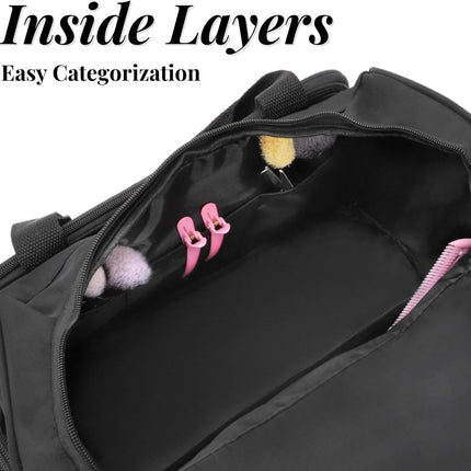 Hairstylist Travel Bag, Large Capacity Hairdresser Bag with Divider, Sturdy Barber Case Holder for Hair Stuff, Professional Cosmetology Organizer Curling Iron Straightener Supplies.