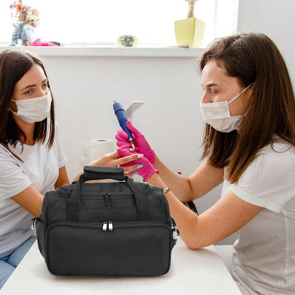 Hairstylist Travel Bag, Large Capacity Hairdresser Bag with Divider, Sturdy Barber Case Holder for Hair Stuff, Professional Cosmetology Organizer Curling Iron Straightener Supplies.