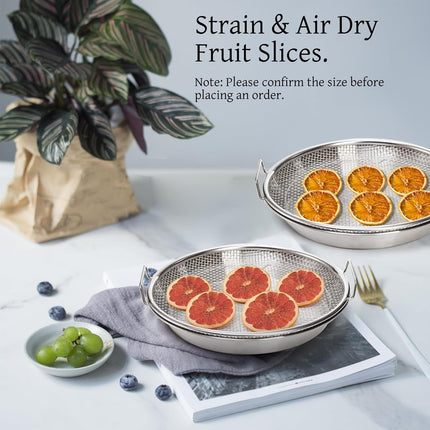 10.3" Kitchen Oil Filter Tray, Stainless Steel Air Fryer Mesh Pan, Draining Basket Accessories for Fried Food, Cooking Net Strainer Colander Barbecue Grill Vegetable Dessert.