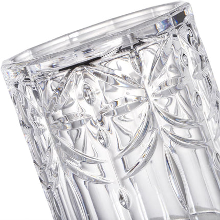 6 Pack Plastic Water Tumblers, 14 OZ Unbreakable Acrylic Whiskey Drinking Glasses, BPA-Free Clear Wine Cup, Shatterproof Drinkware Barware for Juice, Cocktail.