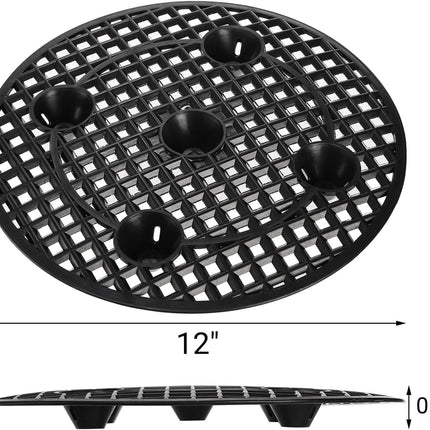 15 PCS Plant Level Pot Elevator, 12 inch Plastic Potted Stands, Large Patio Planter Riser Holder, Deck Floor Protector to Prevent Rot Damage, Trivet for Indoor Outdoor Garden.