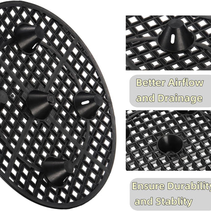 15 PCS Plant Level Pot Elevator, 12 inch Plastic Potted Stands, Large Patio Planter Riser Holder, Deck Floor Protector to Prevent Rot Damage, Trivet for Indoor Outdoor Garden.